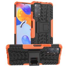  Xiaomi Redmi Note 11 Pro 5G Skal St&ouml;tt&aring;ligt med St&ouml;d Orange - Teknikhallen.se