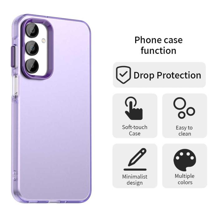 Bild 4,  Samsung Galaxy A36 5G/A56 5G Skal Hybrid Matt Lila - Teknikhallen.se