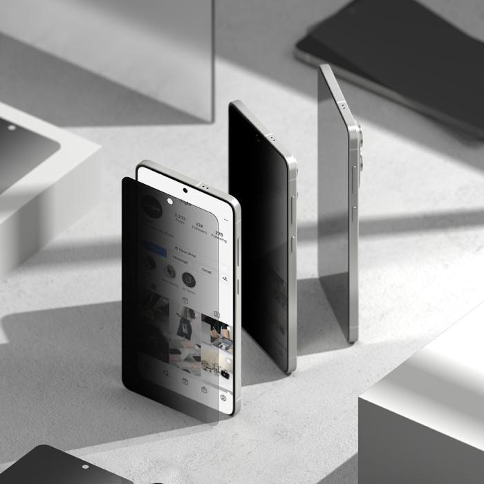 Bild 6, Ringke Ringke Galaxy S25 Edge 2-PACK Easy Slide Skärmskydd Privacy - Teknikhallen.se