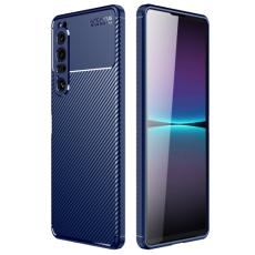  Sony Xperia 1 IV Skal Kolfiber Textur Bl&aring; - Teknikhallen.se