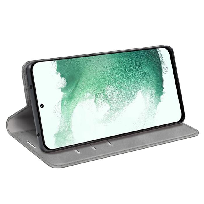 Bild 3,  Samsung Galaxy S23 Plus Flip Fodral Skin Touch Grå - Teknikhallen.se