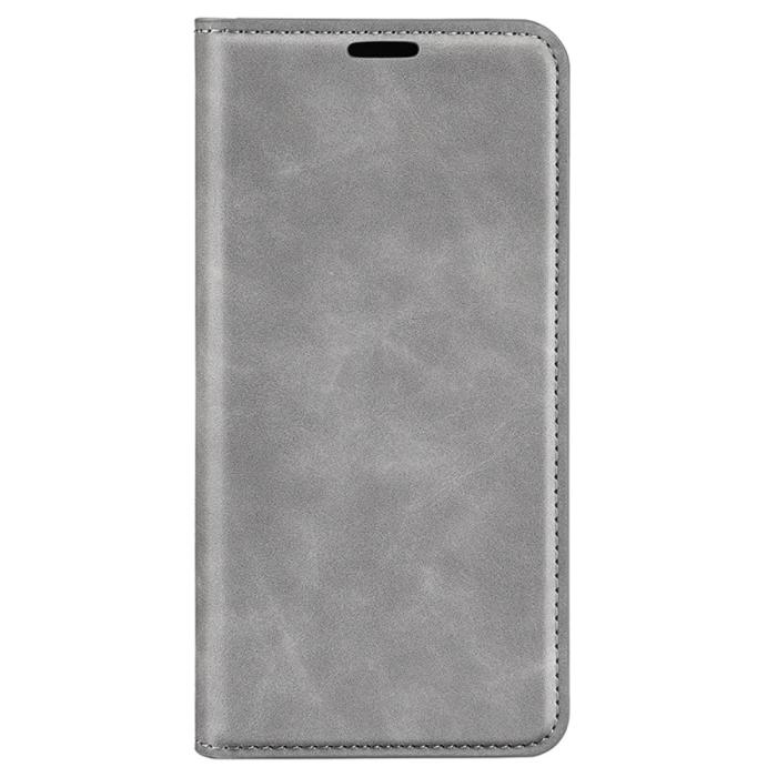Bild 5,  iPhone 16 Pro Fodral Flip Läder Grå - Teknikhallen.se