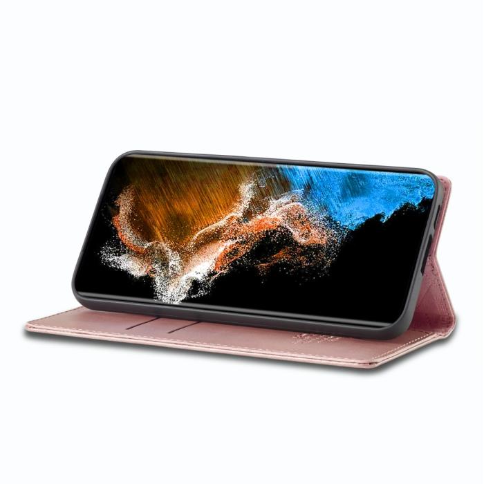 Bild 2, LC.IMEEKE LC.IMEEKE Galaxy S24 Fodral Flip Läder Roséguld - Teknikhallen.se