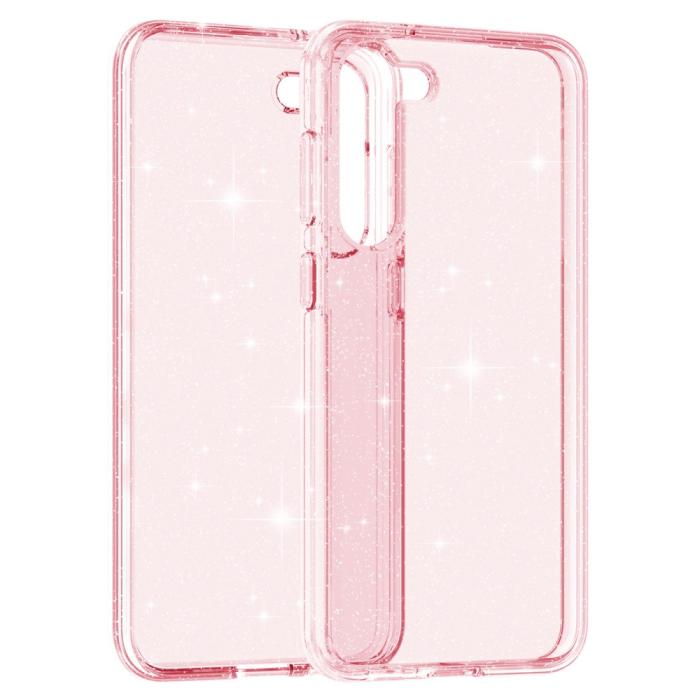 Bild 3,  Samsung Galaxy S23 Skal Glitter Hybrid Rosa - Teknikhallen.se