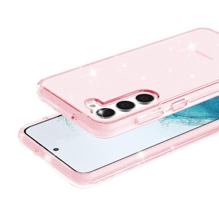 Bild 4,  Samsung Galaxy S23 Skal Glitter Hybrid Rosa - Teknikhallen.se