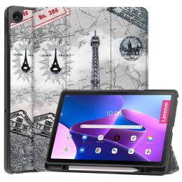  Lenovo Tab M10 Plus Gen 3 Fodral Tri-Fold Eiffeltornet - Teknikhallen.se