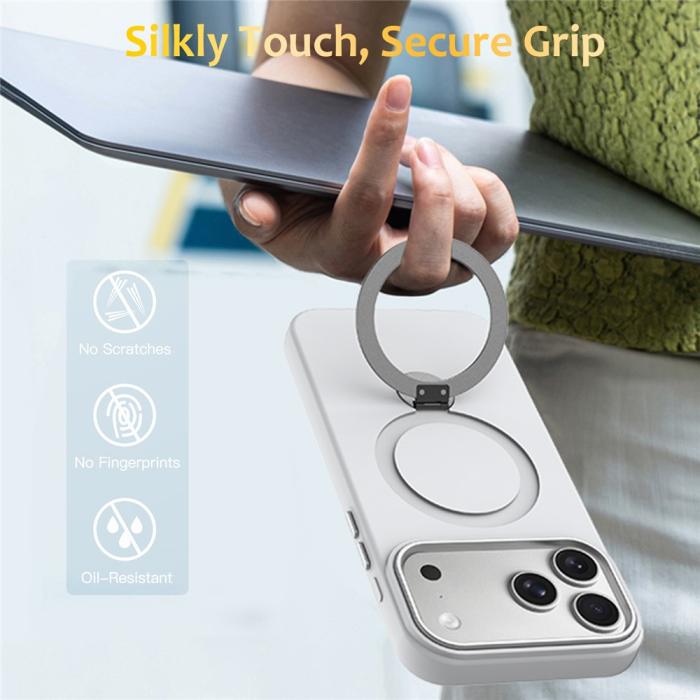 Bild 2,  iPhone 17 Pro Max Skal MagSafe Kickstand Hybrid Vit - Teknikhallen.se