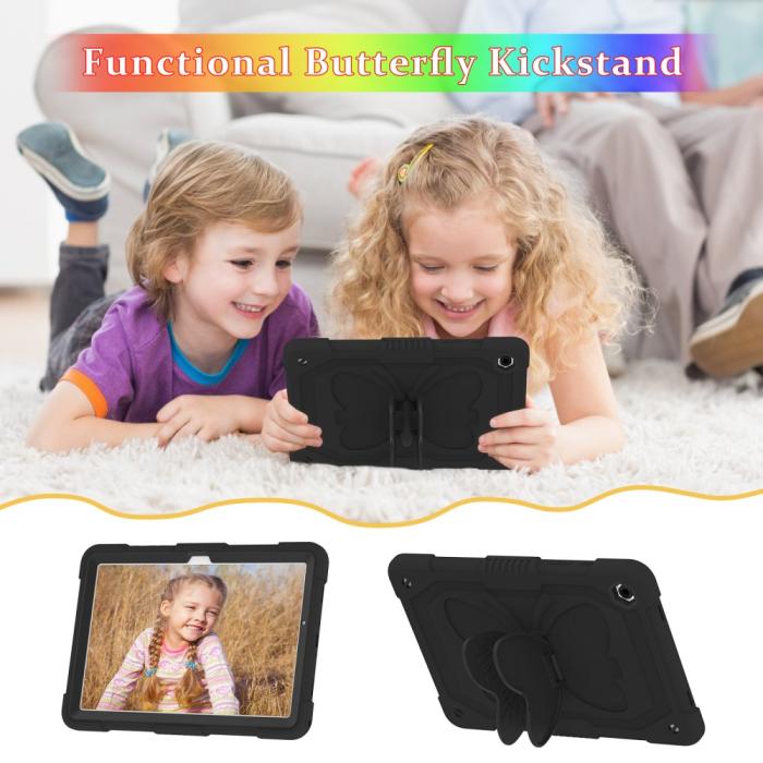 Bild 4,  Samsung Galaxy Tab A9 Plus Fodral Butterfly Shockproof Hybrid - Teknikhallen.se
