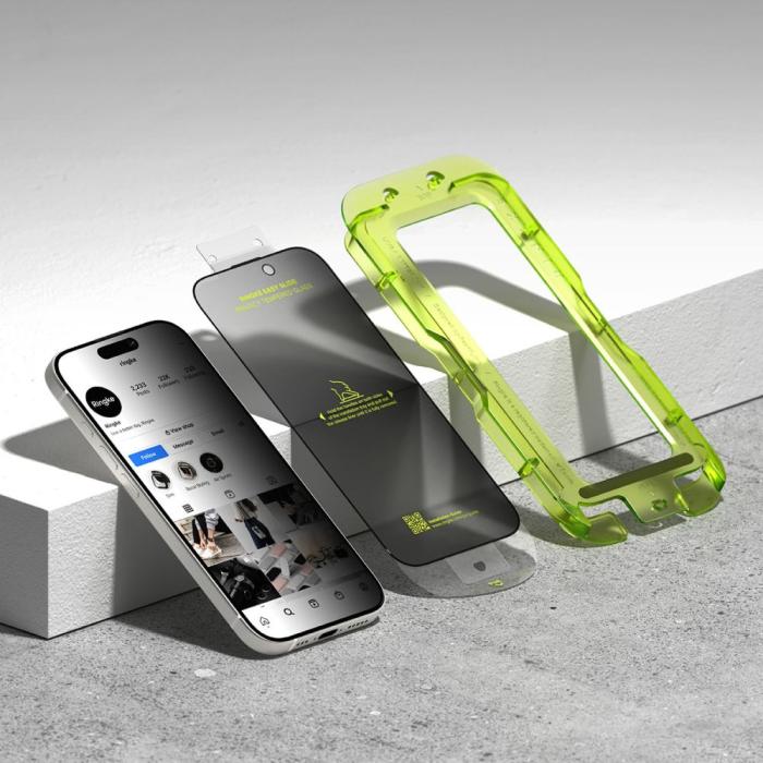 Bild 4, Ringke Ringke iPhone 17 2-PACK Easy Slide Skärmskydd Privacy - Teknikhallen.se