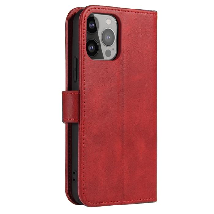 Bild 3,  iPhone 14 Fodral Solid Läder Röd - Teknikhallen.se