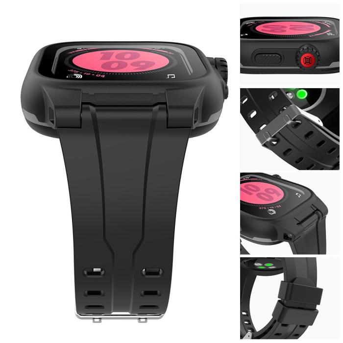 Bild 4, ShellBox ShellBox Armband Apple Watch 42 mm Vattentätt Skal Svart - Teknikhallen.se