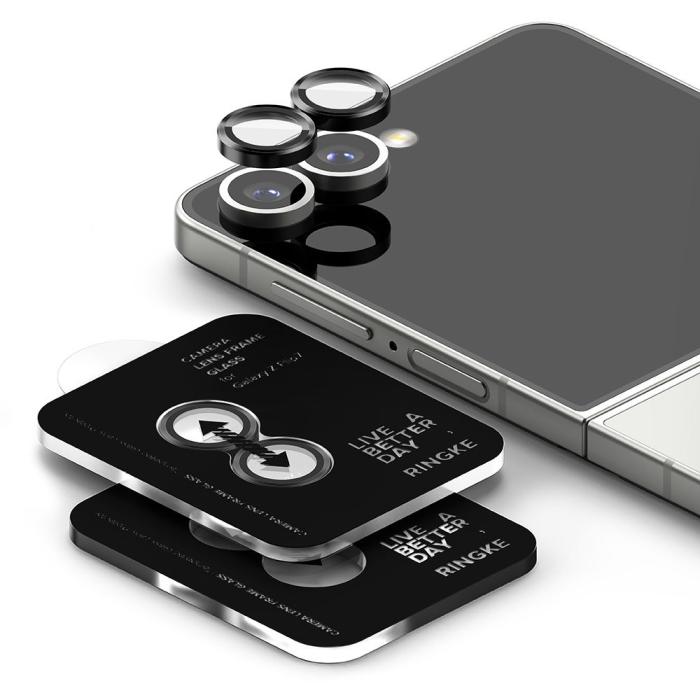 Bild 3, Ringke Ringke Galaxy Z Flip 7 2-PACK Linsskydd Svart - Teknikhallen.se