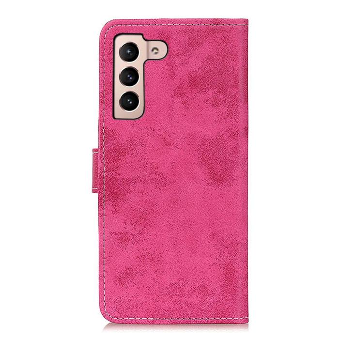 Bild 3,  Samsung Galaxy S22 Plus Fodral Retro Läder Rosa - Teknikhallen.se
