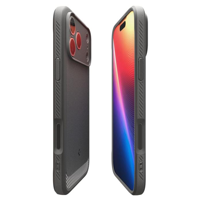 Bild 6, Spigen Spigen iPhone 17 Pro Skal MagSafe Rugged Armor Grå - Teknikhallen.se