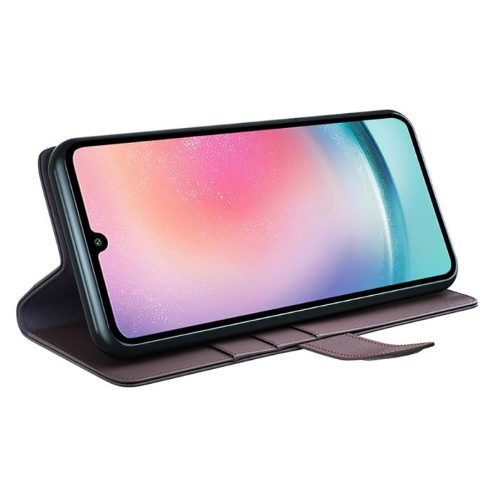 Bild 3,  Samsung Galaxy A25 5G Fodral Premium Äkta Läder Brun - Teknikhallen.se