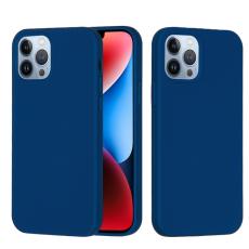  iPhone 15 Pro Skal Silikon M&ouml;rk Bl&aring; - Teknikhallen.se