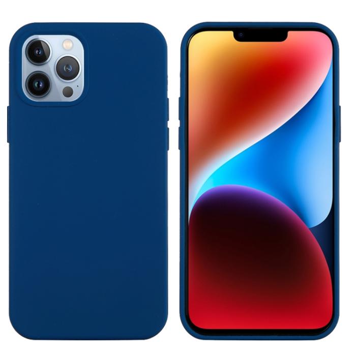 Bild 2,  iPhone 15 Pro Skal Silikon Mörk Blå - Teknikhallen.se