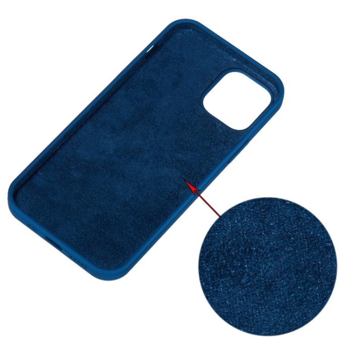 Bild 3,  iPhone 15 Pro Skal Silikon Mörk Blå - Teknikhallen.se