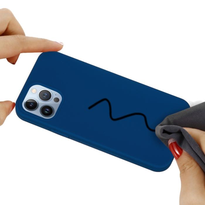 Bild 5,  iPhone 15 Pro Skal Silikon Mörk Blå - Teknikhallen.se