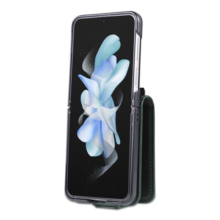Bild 5, AZNS AZNS Galaxy Z Flip 5 Fodral Läder Grön - Teknikhallen.se