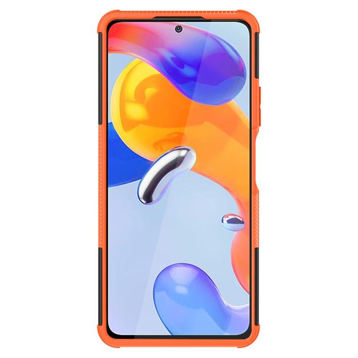 Bild 3,  Xiaomi Redmi Note 11 Pro 5G Skal Stöttåligt med Stöd Orange - Teknikhallen.se
