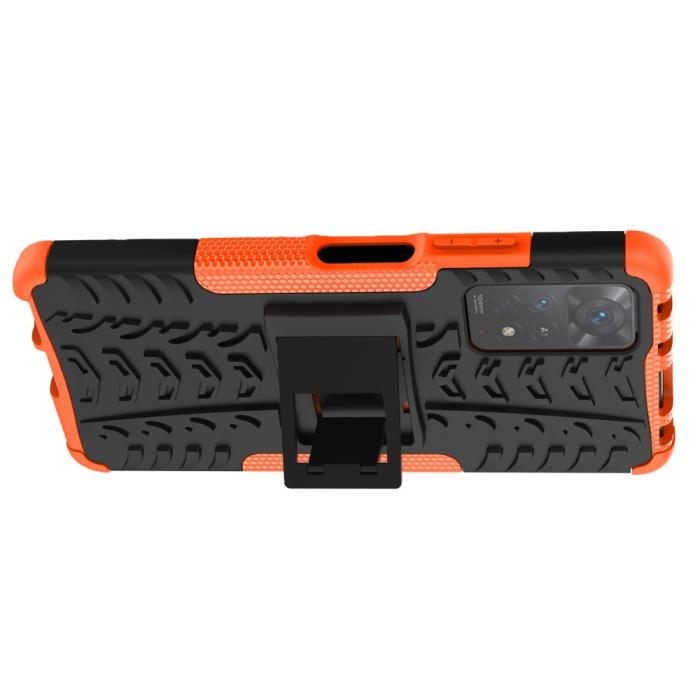Bild 4,  Xiaomi Redmi Note 11 Pro 5G Skal Stöttåligt med Stöd Orange - Teknikhallen.se