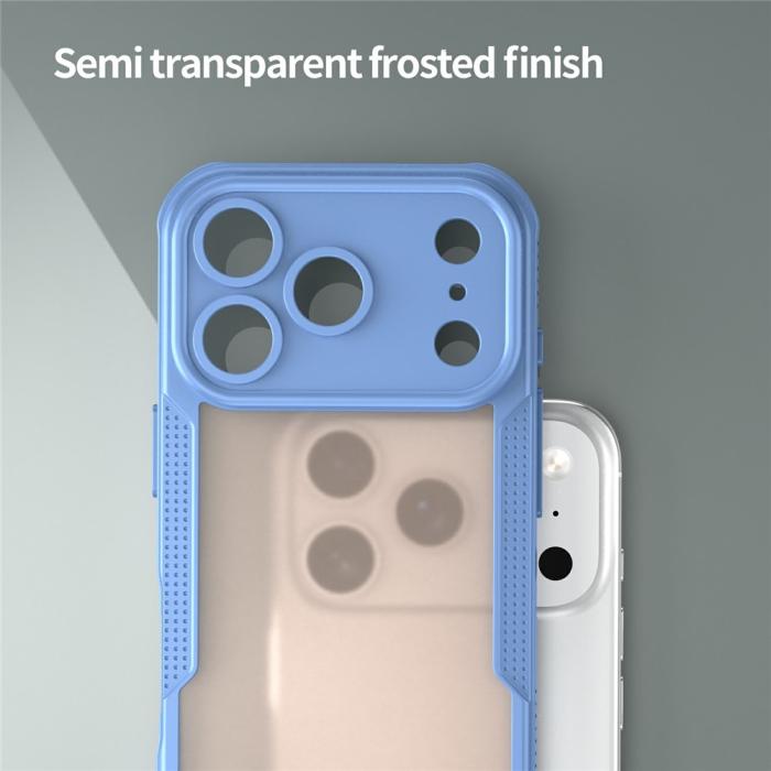 Bild 4,  18 Pro Max/17 Pro Max Skal Frostat Transparent/Blå - Teknikhallen.se