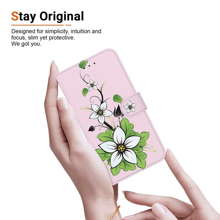 Bild 4,  Samsung Galaxy A27 5G Fodral Läder Blommor Rosa/Vit - Teknikhallen.se
