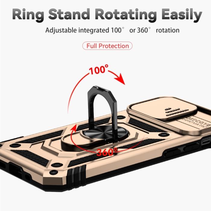 Bild 4,  iPhone 14 Plus Skal CamShield Hybrid Ring Guld - Teknikhallen.se