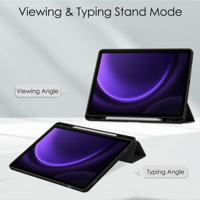 Bild 2,  Galaxy Tab S9 FE Fodral Hybrid Pennhållare Svart - Teknikhallen.se