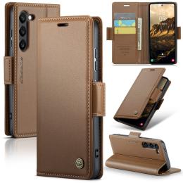 CASEME CASEME Samsung Galaxy A16 Fodral Läder RFID Brun - Teknikhallen.se