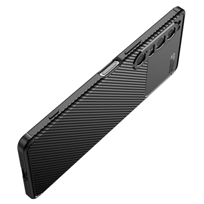 Bild 5,  Sony Xperia 1 IV Skal Kolfiber Textur Blå - Teknikhallen.se
