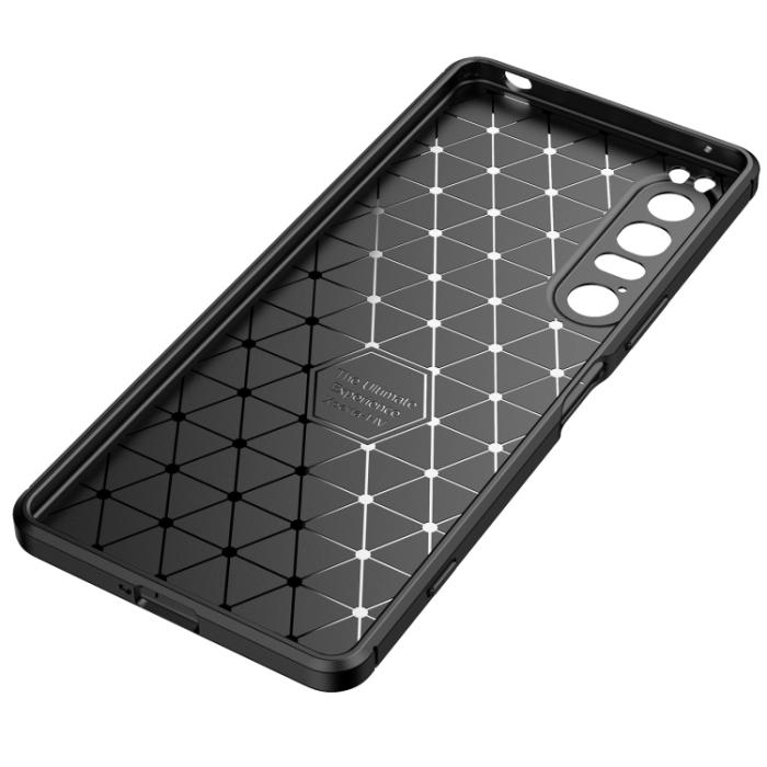 Bild 6,  Sony Xperia 1 IV Skal Kolfiber Textur Blå - Teknikhallen.se