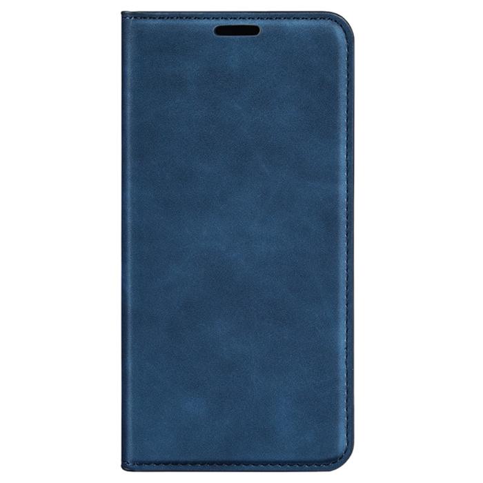 Bild 5,  iPhone 16 Pro Fodral Flip Läder Blå - Teknikhallen.se