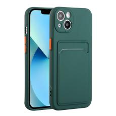 iPhone 13 Skal Med Kortfack M&ouml;rk Gr&ouml;n - Teknikhallen.se