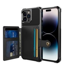 iPhone 14 Pro Skal Med Pl&aring;nboksfunktion Svart - Teknikhallen.se