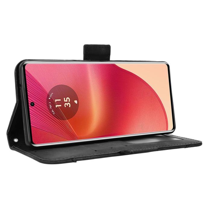 Bild 4,  Motorola Edge 50 Fusion 5G Fodral Med Avtagbart Kortfodral Svart - Teknikhallen.se