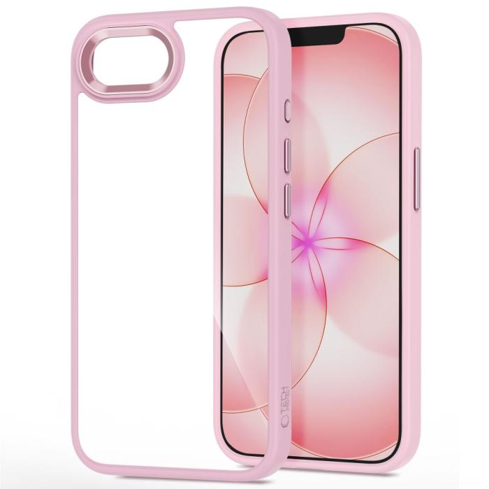 Bild 2, Tech-Protect Tech-Protect iPhone 17e / 16e Skal MagMat Rosa / Transparent - Teknikhallen.se