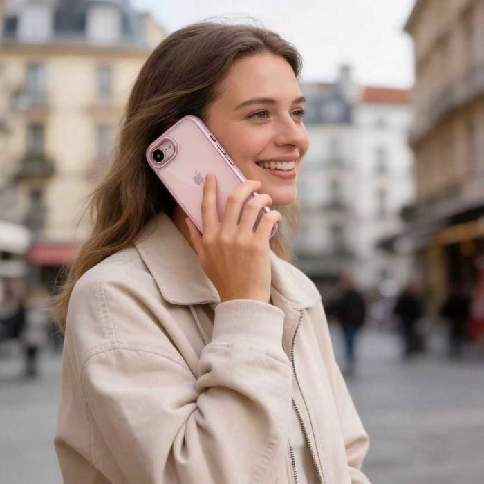 Bild 6, Tech-Protect Tech-Protect iPhone 17e / 16e Skal MagMat Rosa / Transparent - Teknikhallen.se