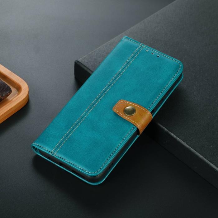 Bild 5,  Sony Xperia 1 V Fodral Dual-Color Läder Ljus Grön - Teknikhallen.se