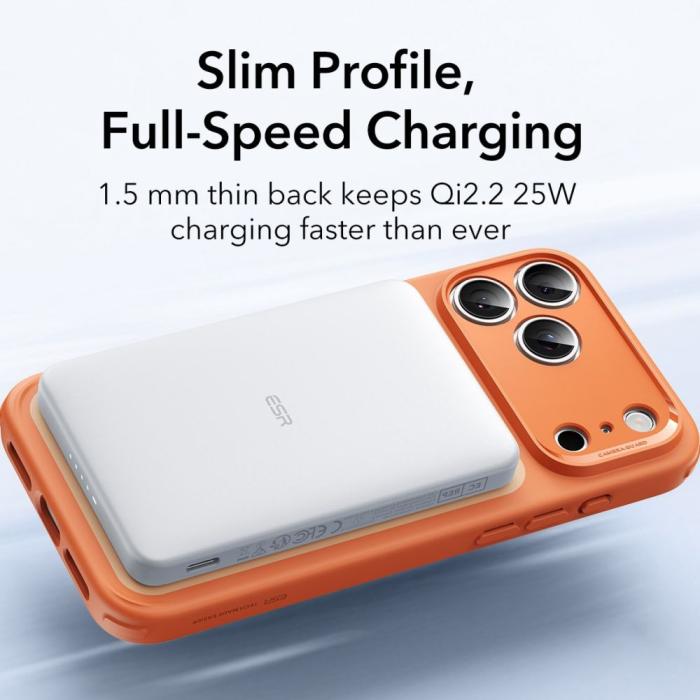 Bild 3, ESR ESR iPhone 17 Pro Max Skal MagSafe Classic Hybrid Frosted Orange - Teknikhallen.se