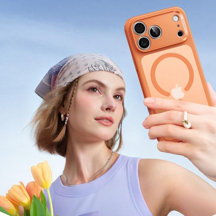 Bild 5, ESR ESR iPhone 17 Pro Max Skal MagSafe Classic Hybrid Frosted Orange - Teknikhallen.se