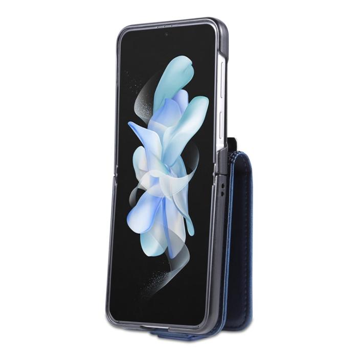 Bild 6, AZNS AZNS Galaxy Z Flip 5 Fodral Läder Blå - Teknikhallen.se