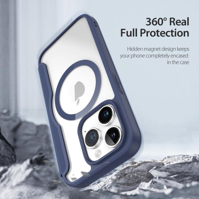 Bild 6, DUX DUCIS DUX DUCIS iPhone 15 Pro Fodral MagSafe Skin X Pro Blå - Teknikhallen.se