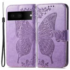  Google Pixel 7 Fodral Fj&auml;ril Tryck Ljus Lila - Teknikhallen.se