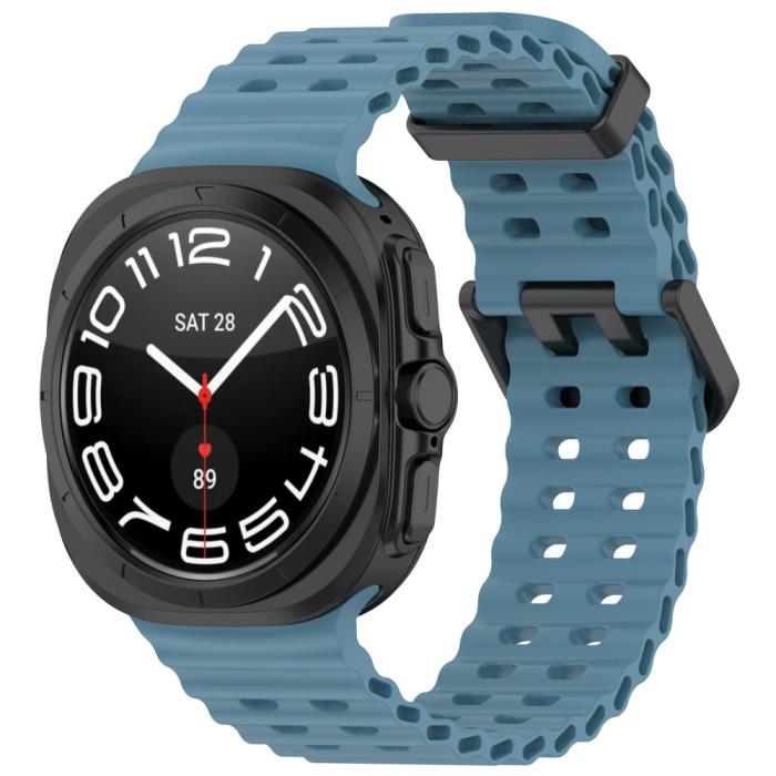 Bild 4,  Galaxy Watch Ultra (2025) / 47 mm Armband Wave Design Blå - Teknikhallen.se