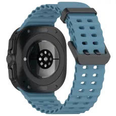  Galaxy Watch Ultra (2025) / 47 mm Armband Wave Design Bl&aring; - Teknikhallen.se