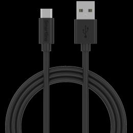 Smartline Smartline 2m 3A USB-C Laddningskabel Svart - Teknikhallen.se