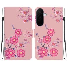  Samsung Galaxy A27 5G Fodral L&auml;der Blommor Rosa - Teknikhallen.se