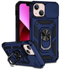 iPhone 14 Plus Skal CamShield Hybrid Ring Bl&aring; - Teknikhallen.se
